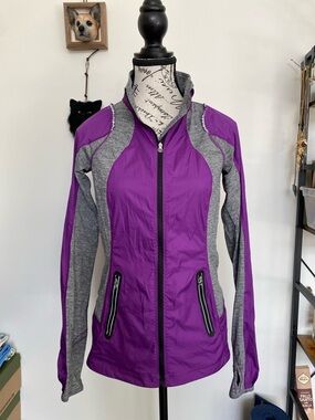 lululemon athletica Purple and Gray Full-Zip Utility Jacket